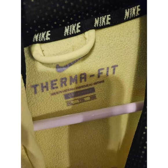 Nike Therma Fit Neon Yellow Logo Pullover Hoodie Size XXL - Picture 3 of 3